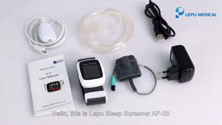 Oxímetro de pulso de muñeca digital portátil con AP-20 de apnea del sueño Lepu con conexión Bluetooth
